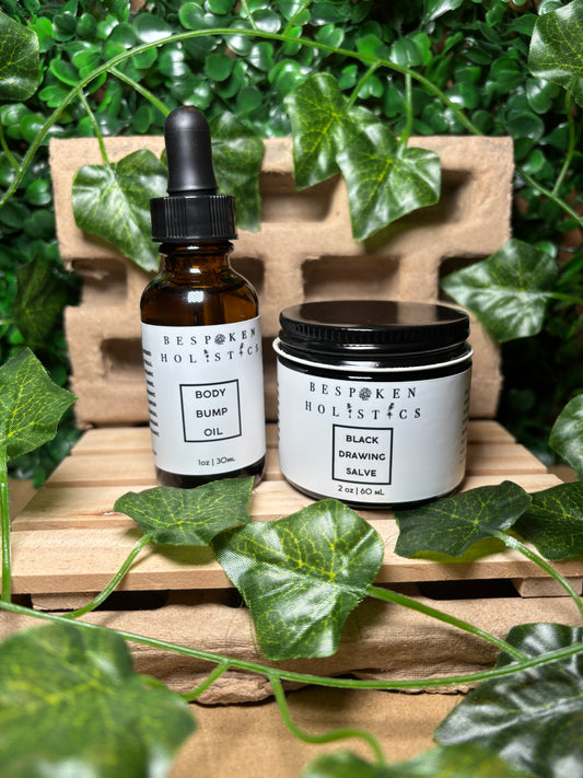 Small Christmas/New Years Bundle Deal - Body Bump Oil and Black Drawing Salve.